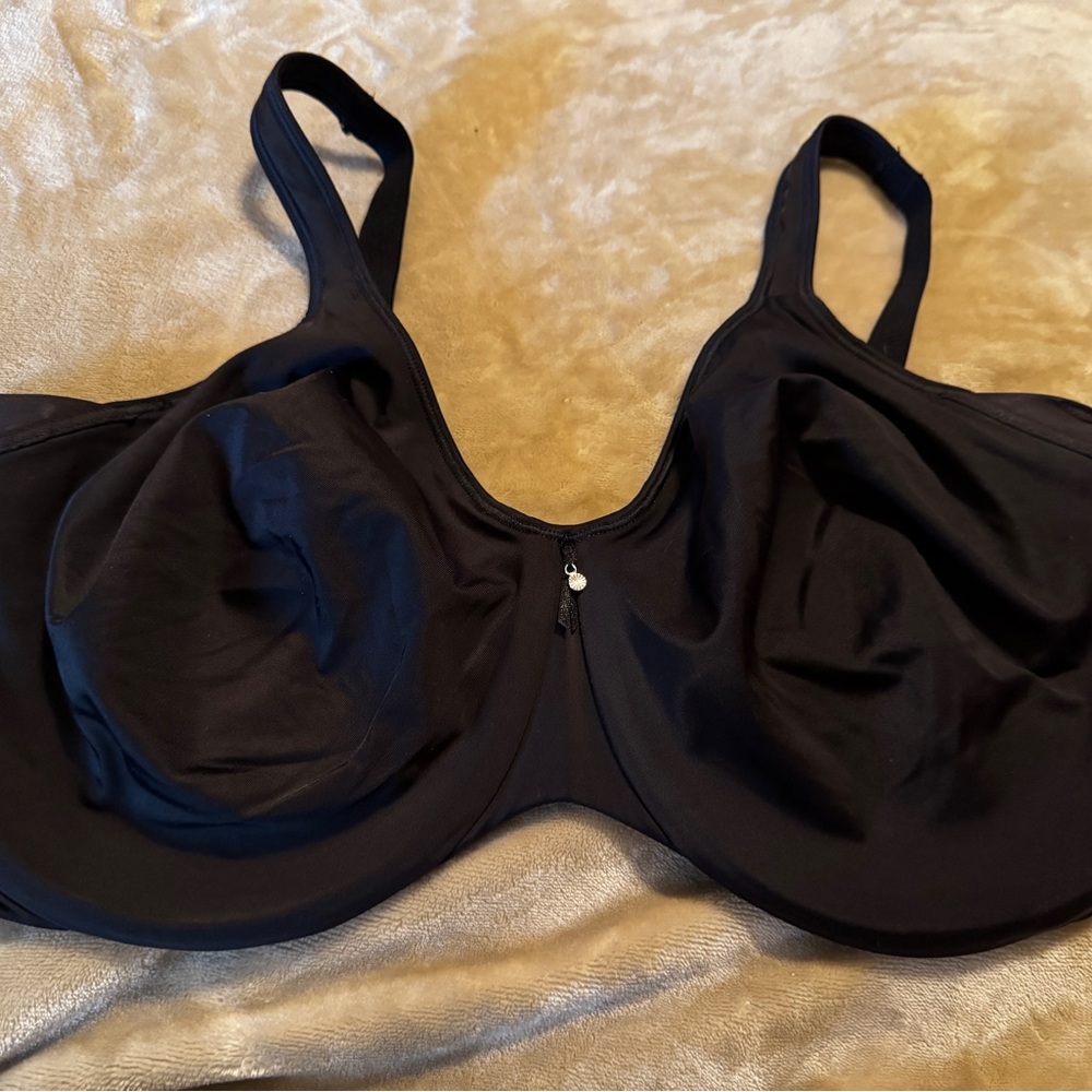 Bali Black Full-Coverage Bra with Adjustable Straps